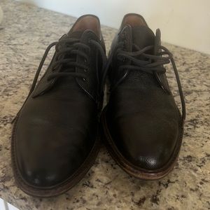 Men’s pebbled black leather Ferragamo dress shoes